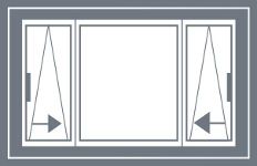 Schemes for opening Tilt and slide doors PSK
