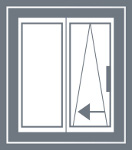 Schemes for opening Tilt and slide doors PSK